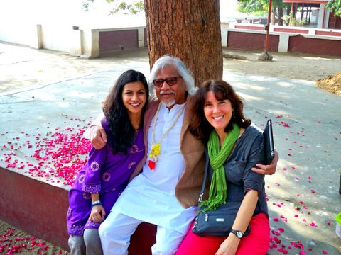Sunny Venuti and daughter with Arun Gandhi legacy Tour Twice